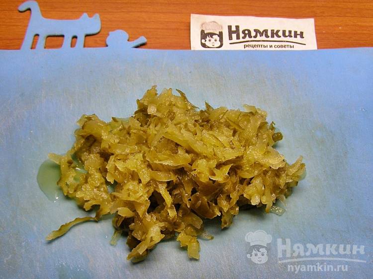 Постный рассольник с капустой и солёной черемшой - фото шаг 7