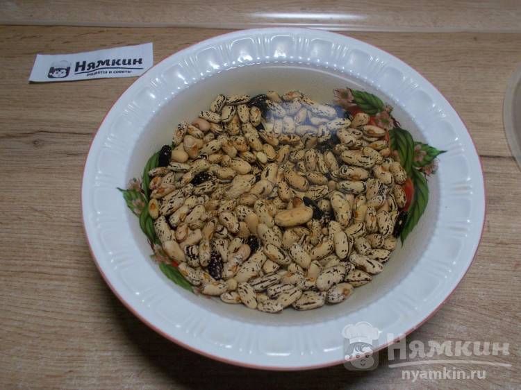 Постный борщ с капустой, фасолью и заправкой для борща - фото шаг 1
