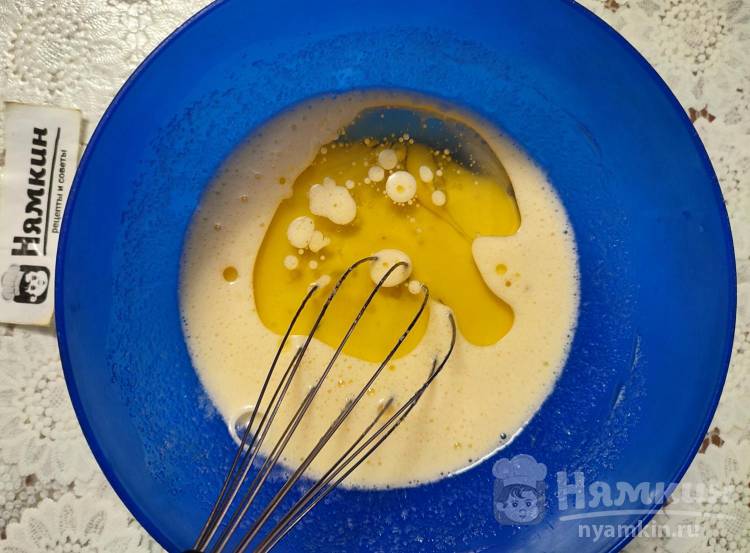 Песочное печенье на подсолнечном масле с шоколадными дропсами - фото шаг 2
