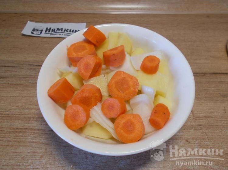 Легкий постный суп-пюре с нутом и овощами - фото шаг 3