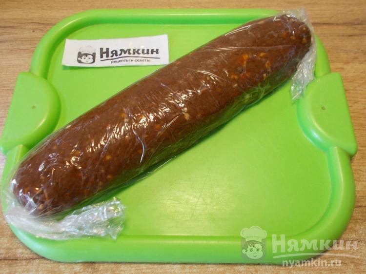 Шоколадная колбаса из печенья и какао в домашних условиях - фото шаг 10
