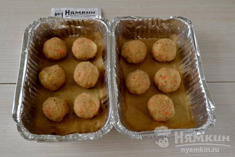 Домашний фалафель из нута с овощами в духовке - фото шаг 8