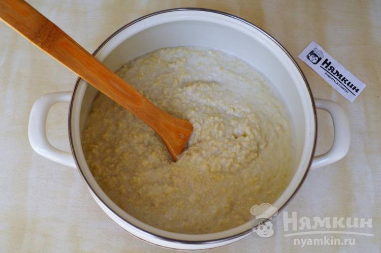 Пшенная каша в кастрюле на соевом молоке - фото шаг 3