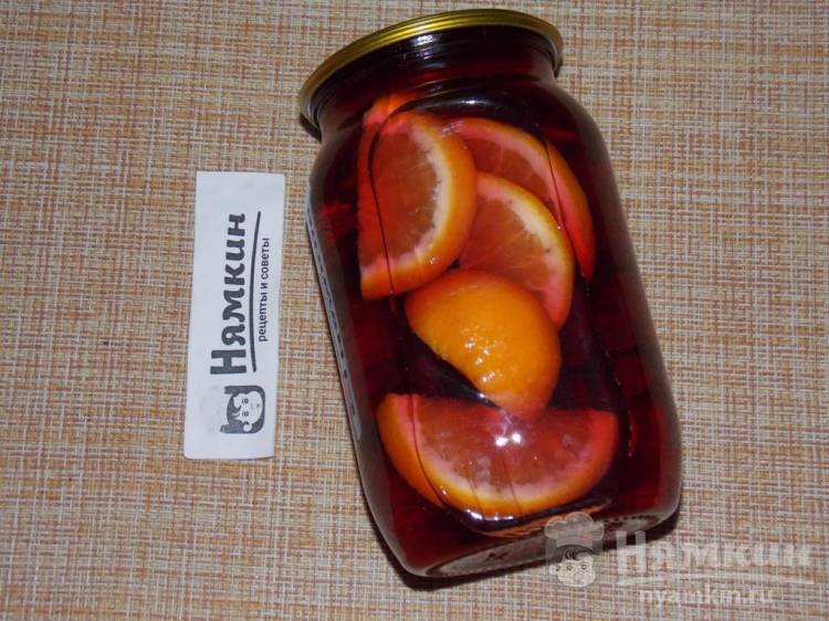 Компот из ежевики с апельсином и мелиссой на зиму - фото шаг 6