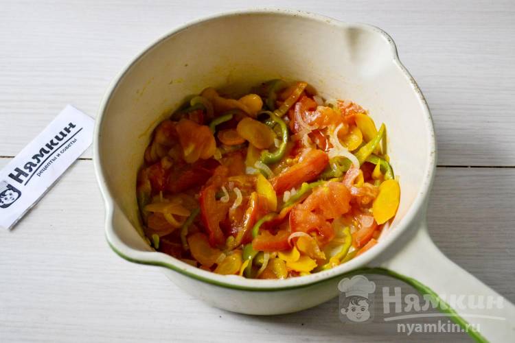 Суп-пюре из кабачков с овощами на курином бульоне - фото шаг 4