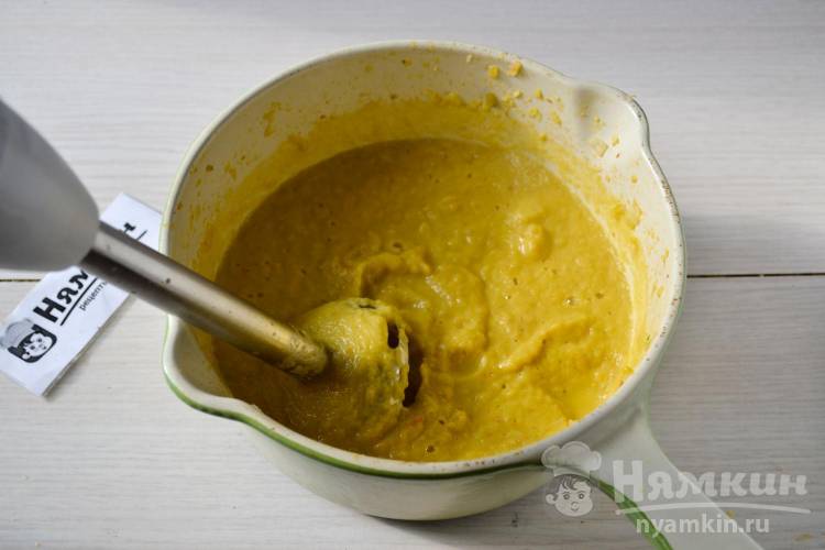 Суп-пюре из кабачков с овощами на курином бульоне - фото шаг 7