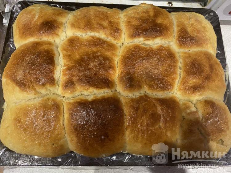 Пышные ванильные булочки с сахаром на дрожжах в духовке - фото шаг 16