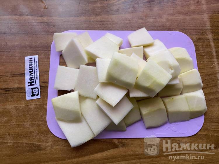 Кабачки с шампиньонами, сыром и овощами в духовке - фото шаг 2