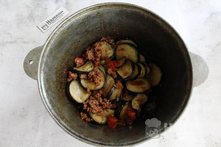 Хореш бурани по-курдски (жареные баклажаны с мясным фаршем) - фото шаг 7