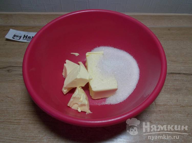 Домашний песочный торт с заварным кремом и вареной сгущенкой - фото шаг 1