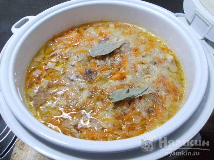 Гречневая каша в мультиварке на курином бульоне - фото шаг 6