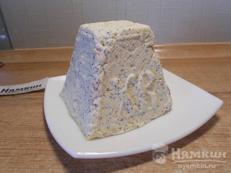 Творожная пасха в пасочнице без куриных яиц с курагой и маком - фото шаг 12
