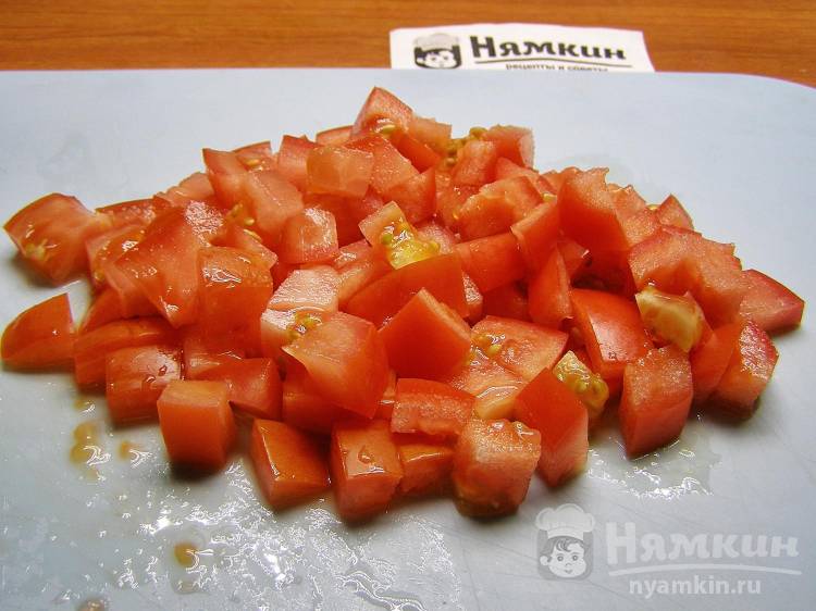 Рагу из баклажанов и кабачков с луком, томатами и болгарскими перцами в собственном соку - фото шаг 4