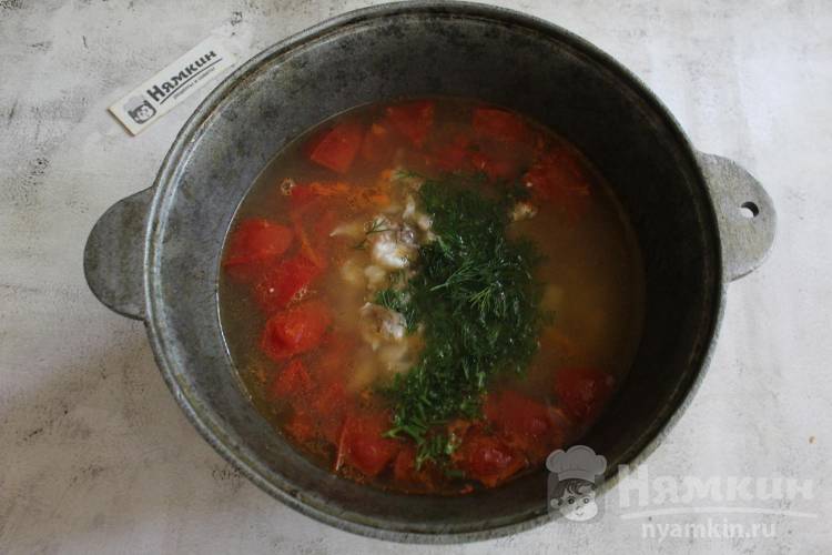 Рыбный суп из толстолобика с булгуром и овощами - фото шаг 9
