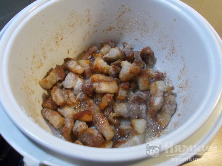 Каша из булгура с мясом и овощами в мультиварке - фото шаг 3