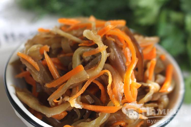 Салат из баклажанов и моркови с уксусом и чесноком - фото шаг 8