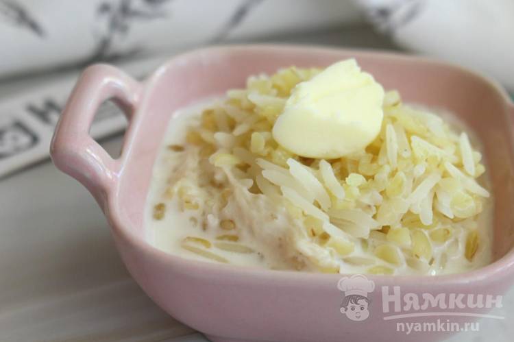 Молочная рисовая каша с булгуром - фото шаг 9