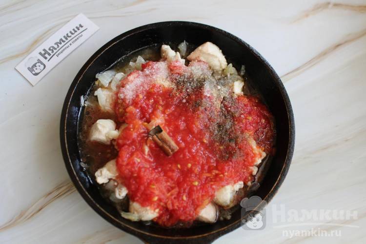 Паста орзо с куриной грудкой по-гречески Гюветси - фото шаг 5