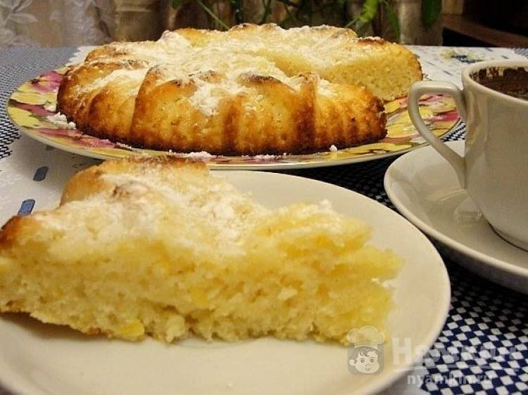 Лимонный пирог на манке и кефире