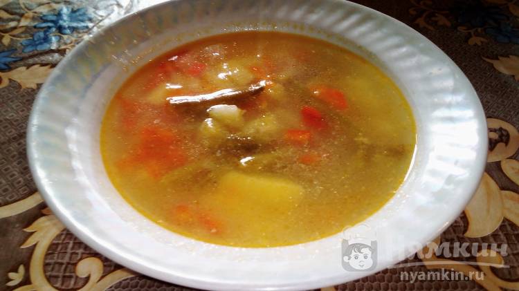 Вегетарианский суп со стручковой фасолью