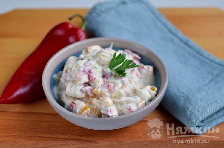 Овощной салат с греческим йогуртом