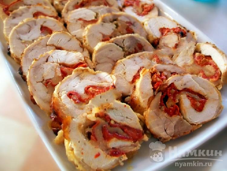 Куриный шницель с помидорами и сыром в духовке — рецепт с фото