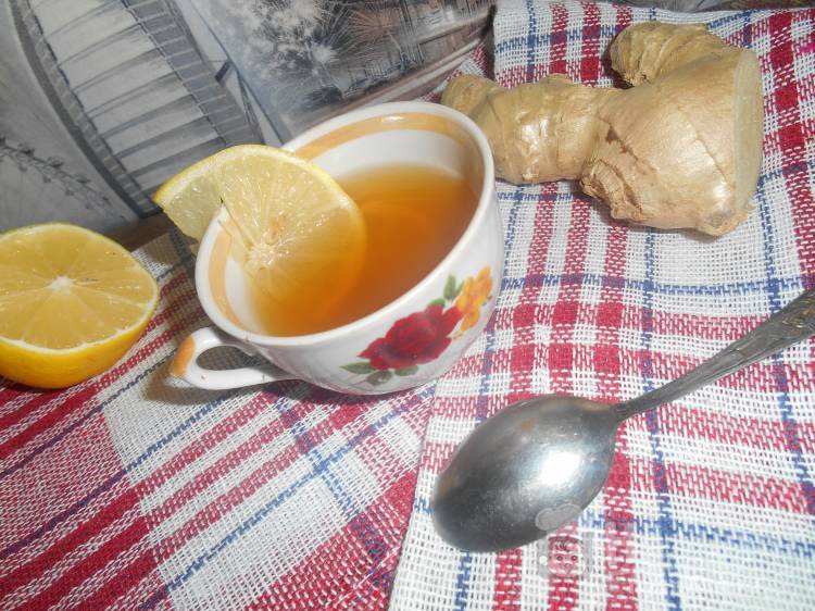 Домашний имбирный чай с лимоном