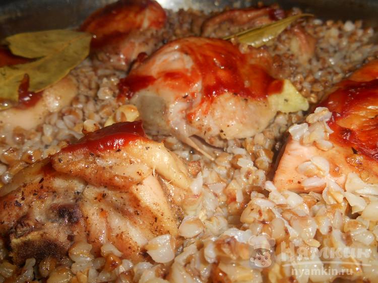 рецепт куриные бедра с гречкой в духовке рецепт с фото | Дзен