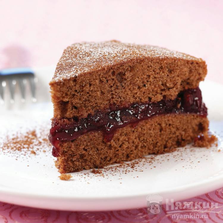 Простой шоколадный бисквитный торт — рецепт с фото и видео
