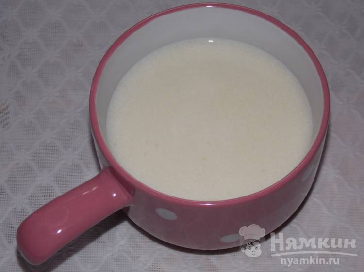 Вариант 2. Быстрый рецепт жидкой манной каши на молоке