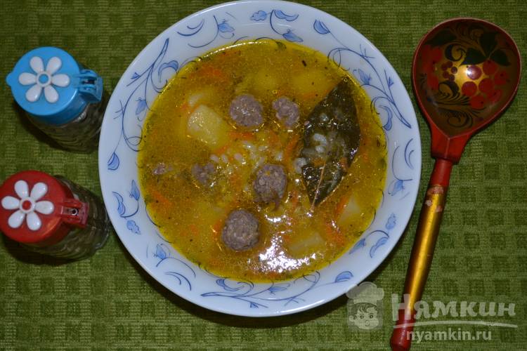 Рисовый суп с фрикадельками. Пошаговый рецепт с фото