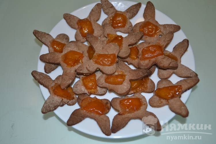 Песочное печенье с абрикосовой начинкой