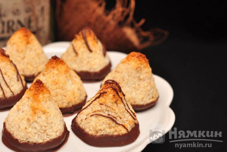 Печенье из кокосовой стружки с шоколадом