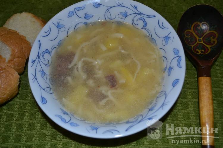 Вкусный суп из домашней лапши