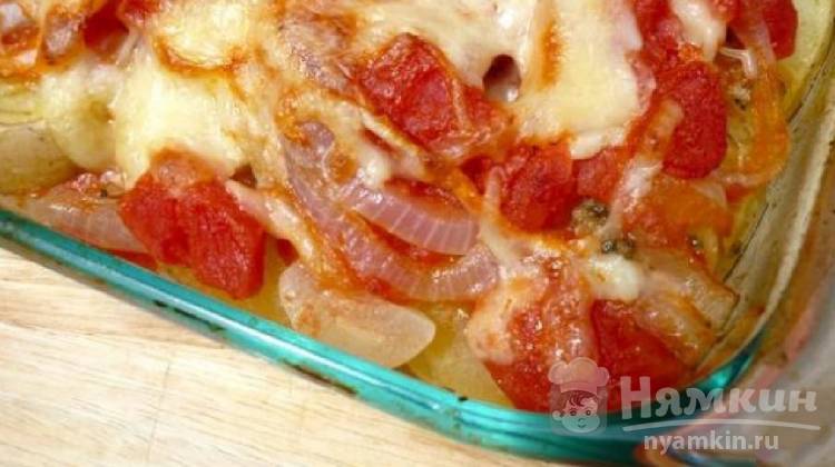 Как приготовить рецепт Рыба, запеченная с помидорами и сыром
