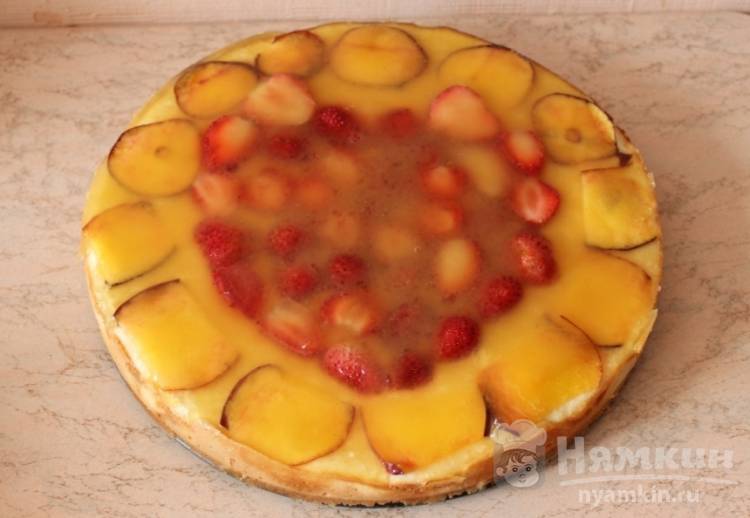Творожный торт Летний с ягодами и желатином