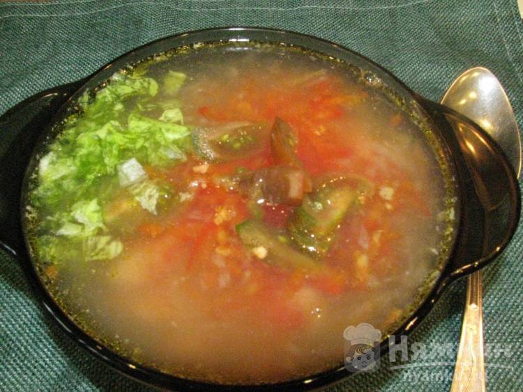 Диетический суп из азу индейки