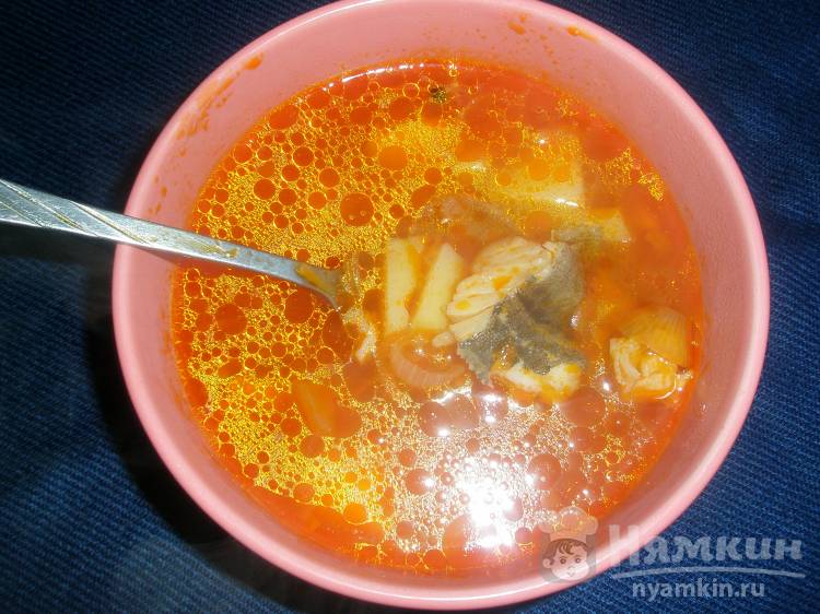 Томатный суп из трески