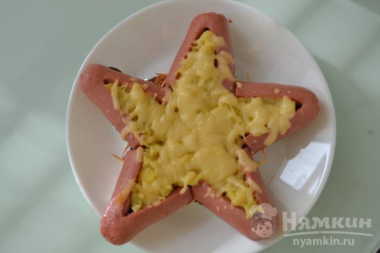 Картофельная запеканка в форме звезды