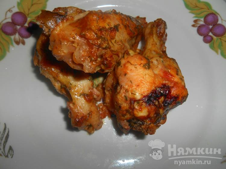 Куриные крылышки запеченные в духовке в остром томатном маринаде
