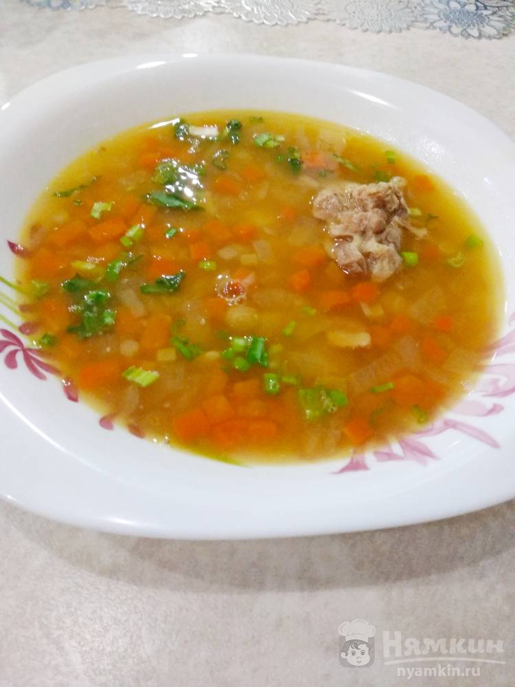 Гороховый суп с овощами и тушёнкой - рецепт автора Яна Мультиварка