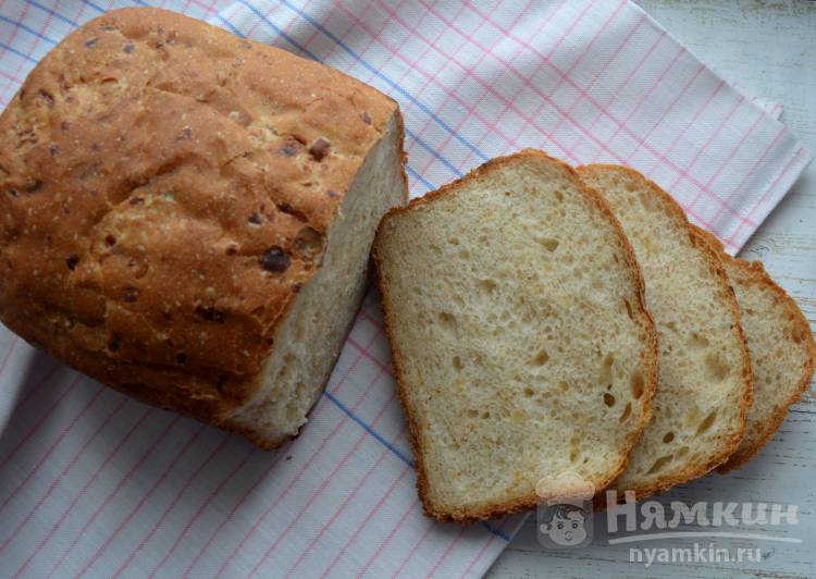 Хлеб с сыром и чесноком в хлебопечке