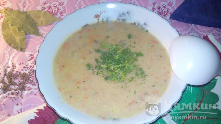 Картофельный суп с луком и морковью в мультиварке
