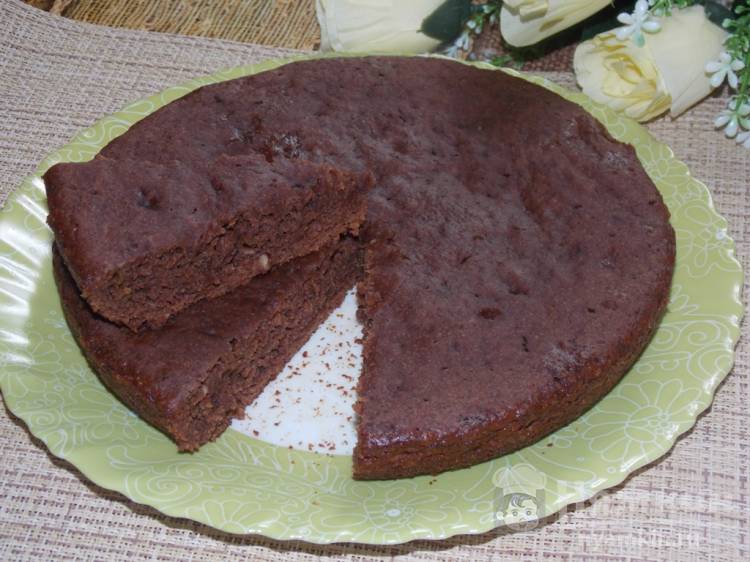 Постный шоколадный пирог на фруктовом пюре