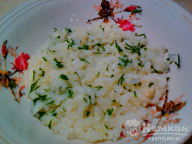 Гарнир из риса с укропом