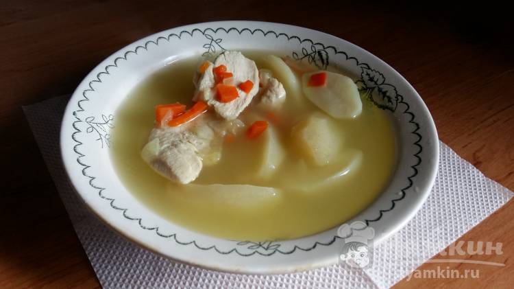 Легкий, диетический суп на куриной грудке
