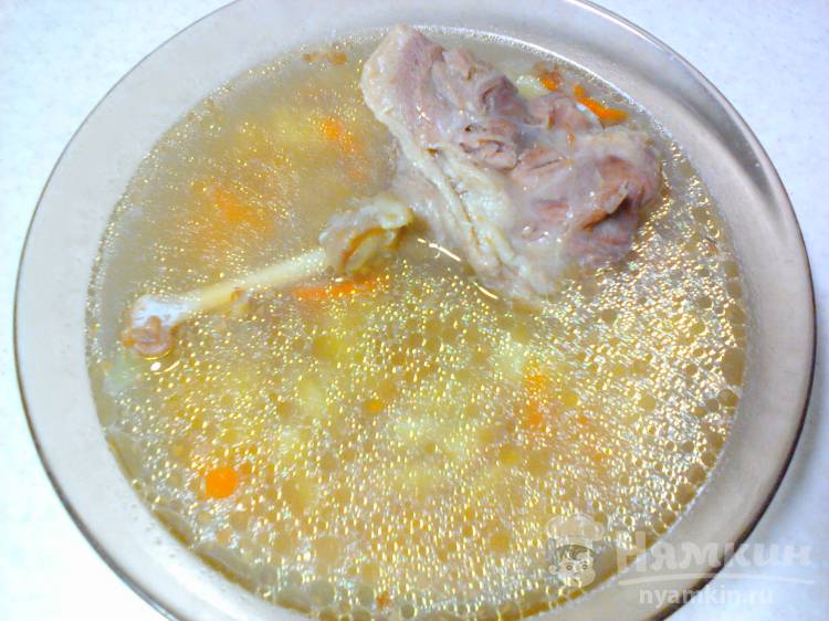 Гречневый суп на гусином бульоне