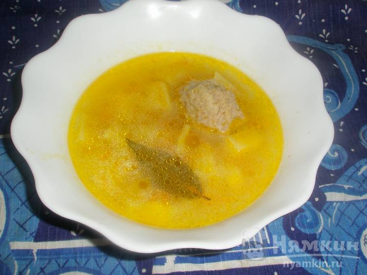 Геркулесовый суп с фрикадельками