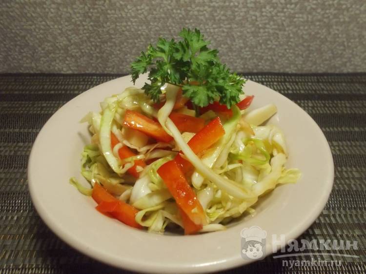 Капустный салат с соевым соусом