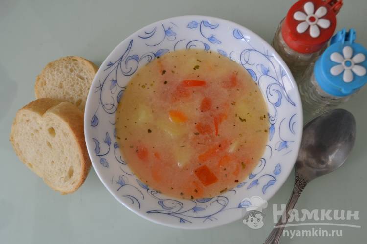 Быстрый суп с картошкой и овощами